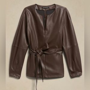 NWT Banana Republic Factory vegan leather top, size XS